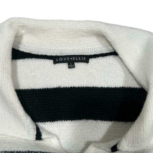 *SOLD* NWOT! Love Ellie Black and White Striped Sweater - Size Large - Picture 6 of 6
